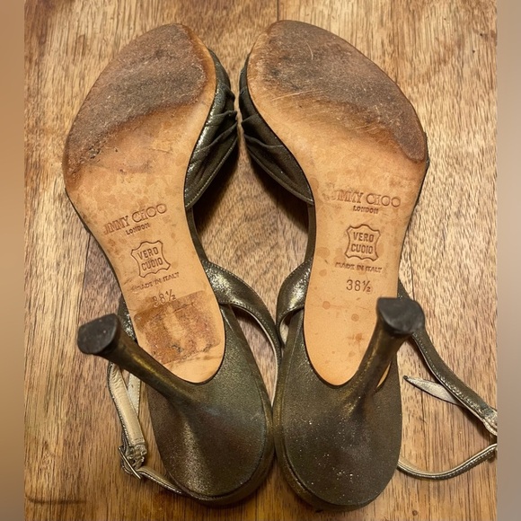 Gold Jimmy Choo Heels - Picture 4 of 8